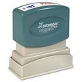 Xstamper Two-Color Title Stamp, PAID, Blue/Red 036029